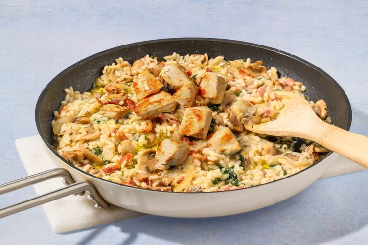 Big Daddy Bacon, Chicken and Mushroom Risotto