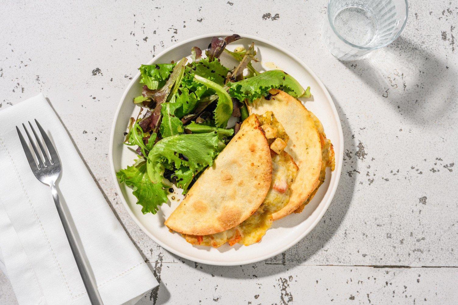 Pesto Chicken Quesadillas