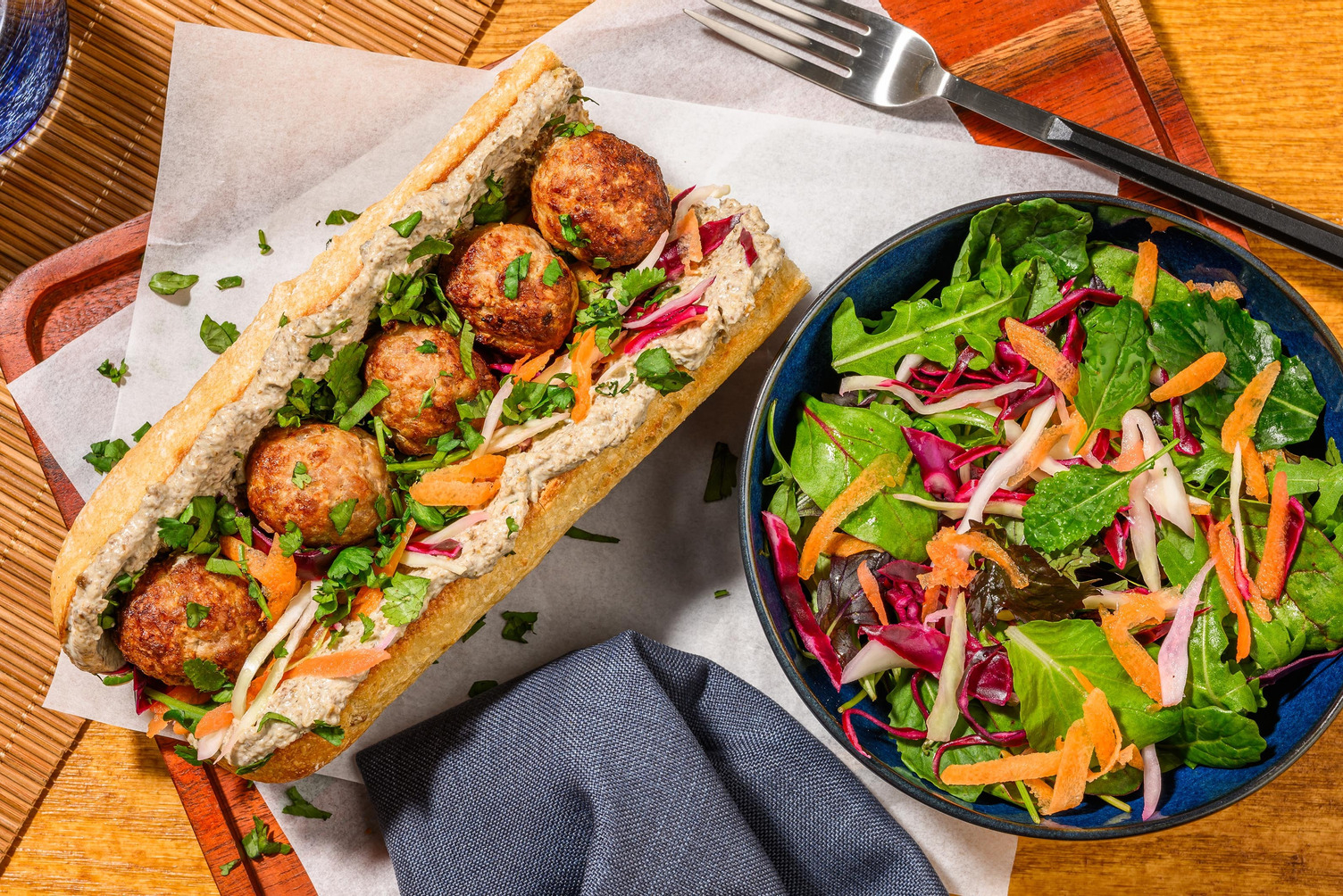 Pork Meatball Bánh Mì Style Sub