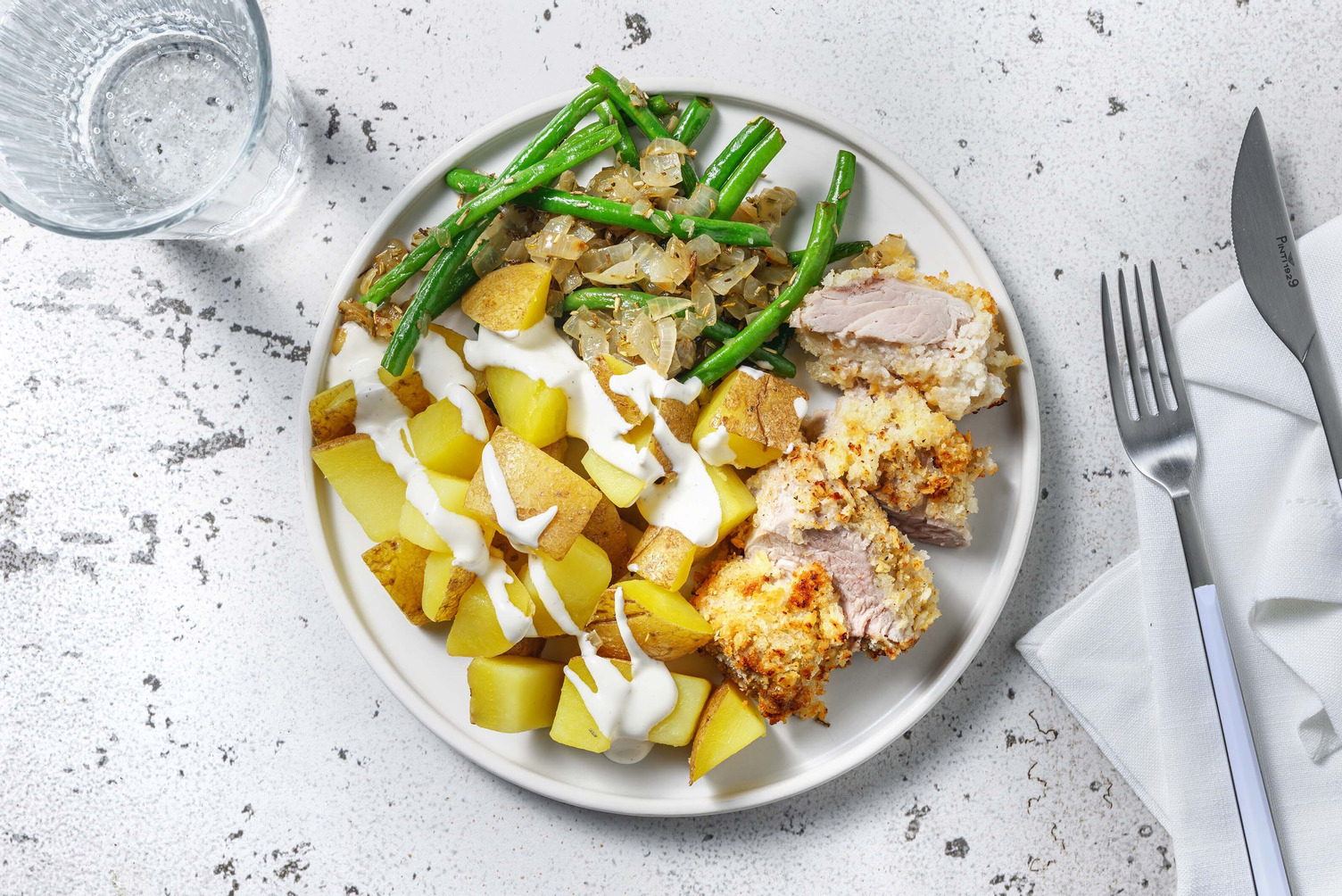 Escalope de jambon au panko parfumé à la truffe
