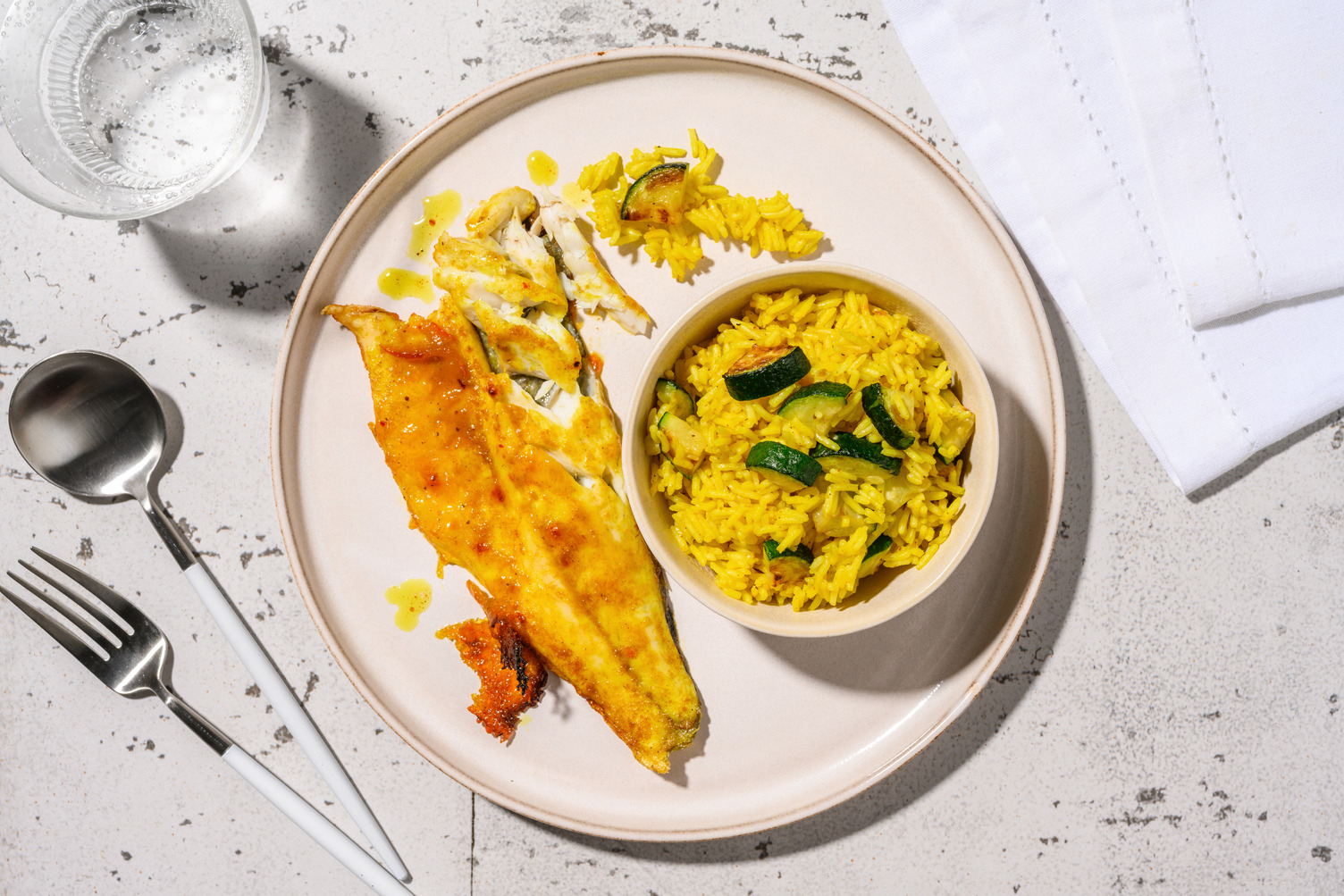 Mango Chutney Glazed Sea Bass