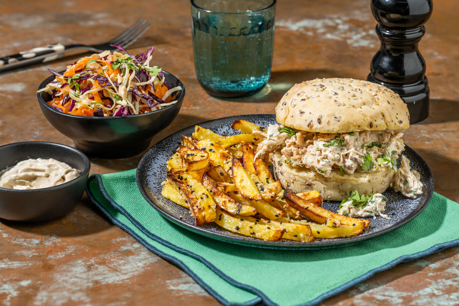 Le Fusion Burger : dinde sauce mayo-soja