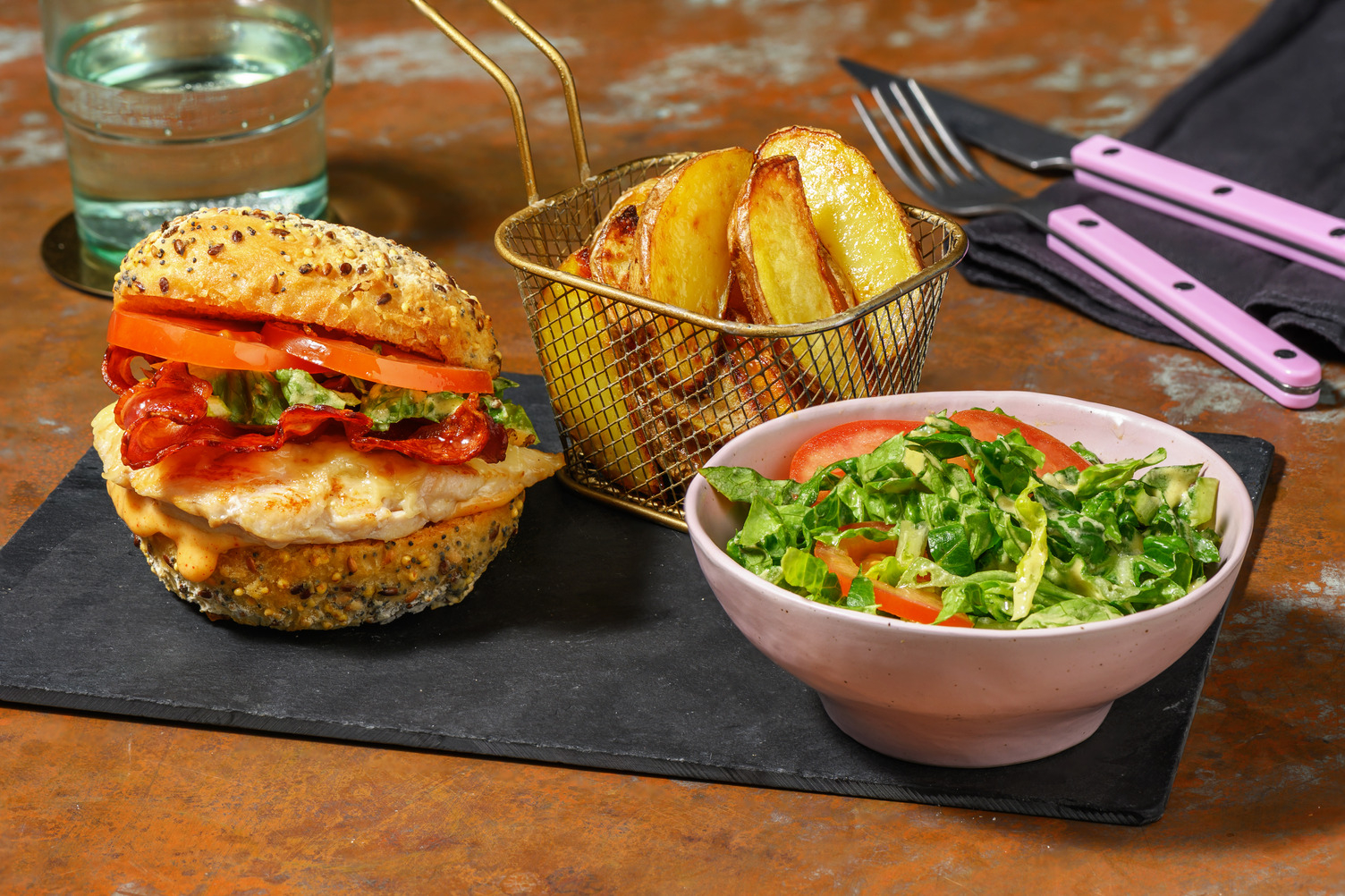 L'ultime burger au poulet & bacon 