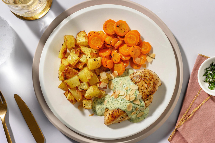 Bio-Hähnchenbrust in Estragon-Soße 