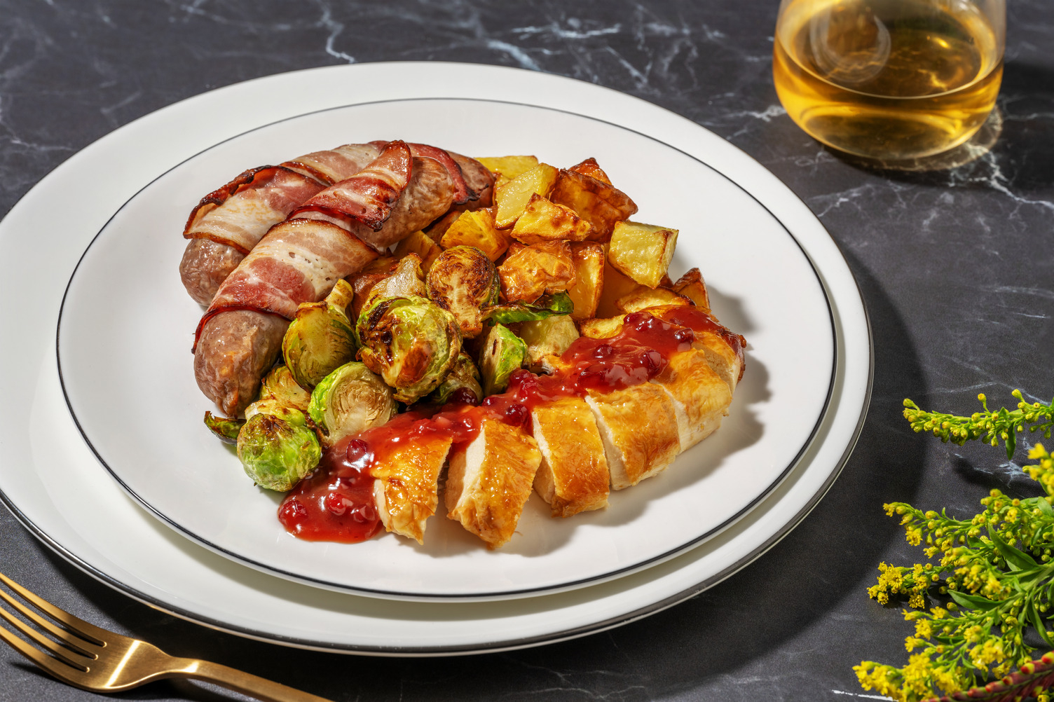Cranberry & Orange Chicken and Giant Pigs in Blankets