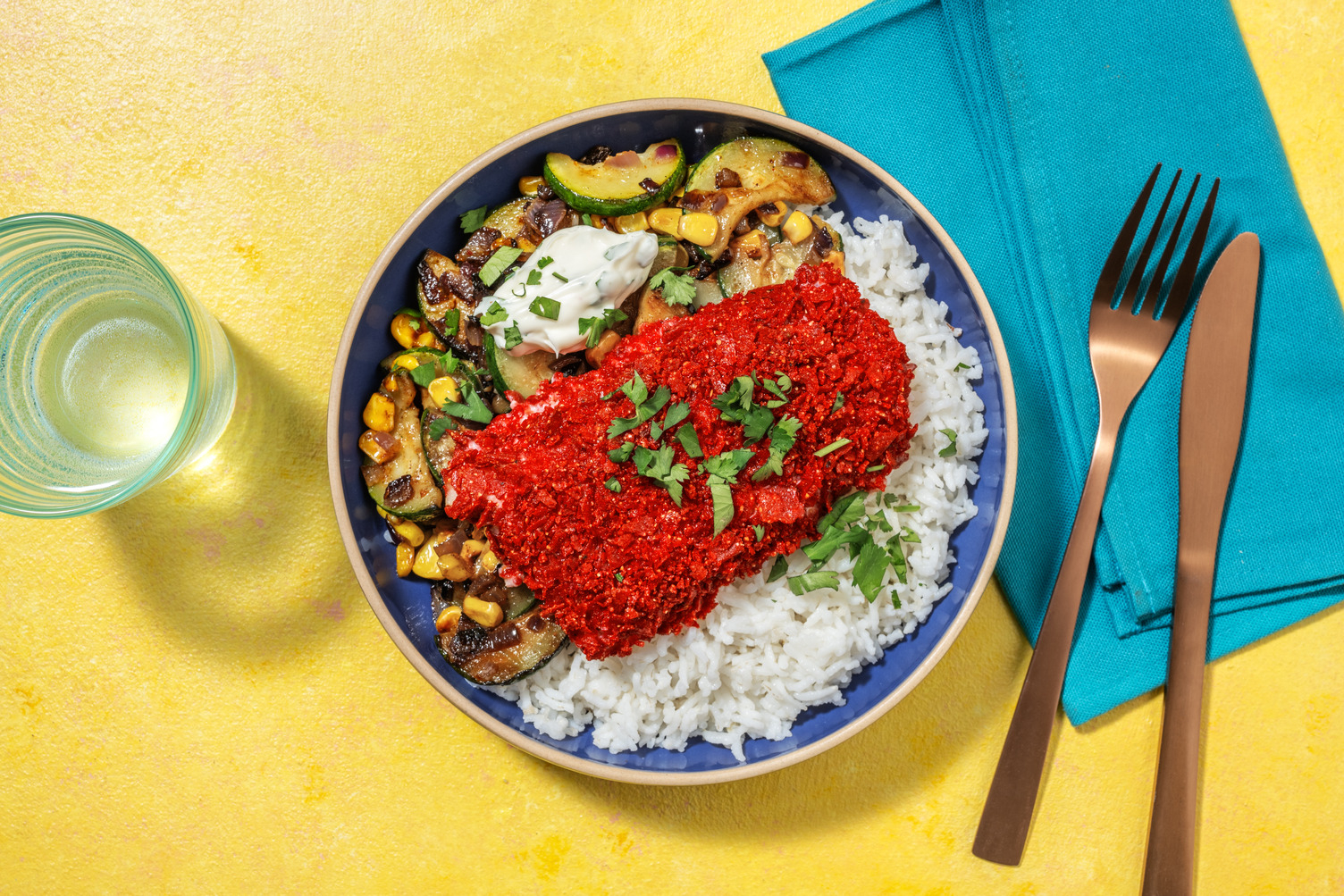 Kabeljauw met bietentortillachipskorst 