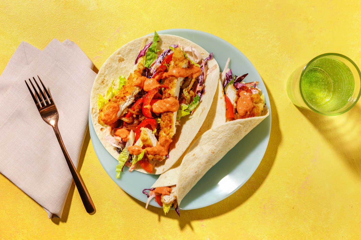 Crispy Fish Wraps with Mango Ketchup