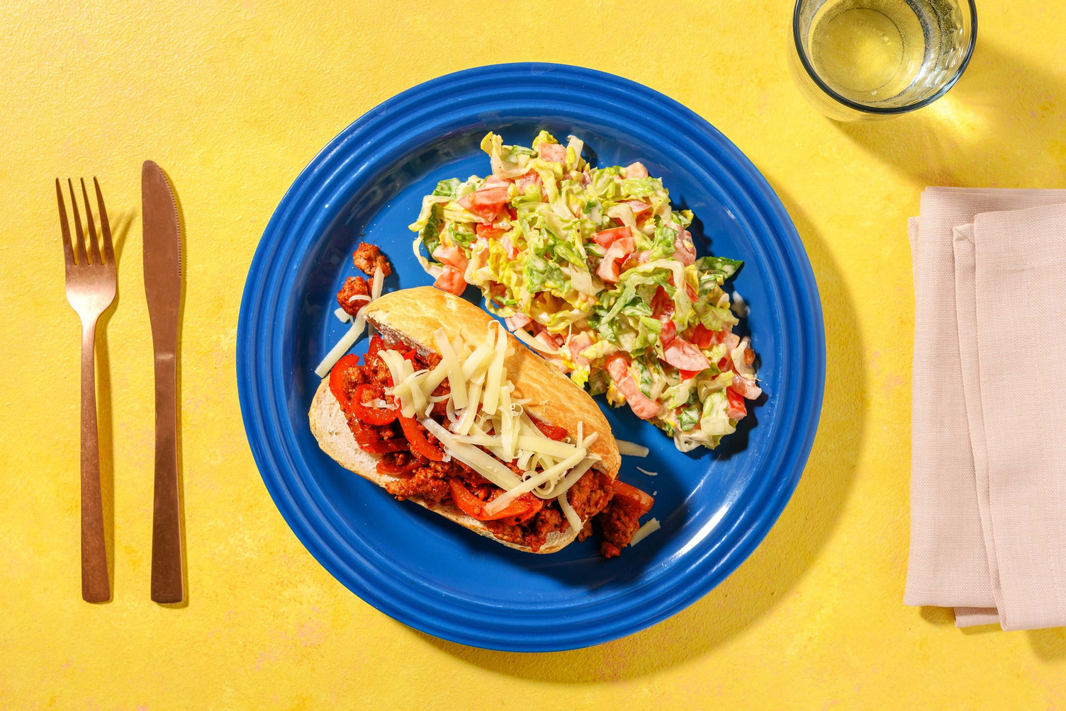 Sloppy Joe Sandwich met kip en paprika