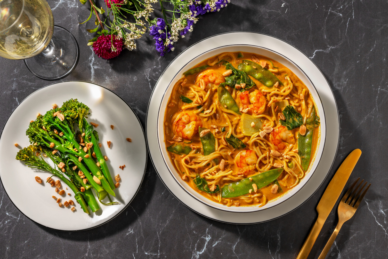 Coconut King Prawn Laksa and Coriander Tenderstem® Broccoli 