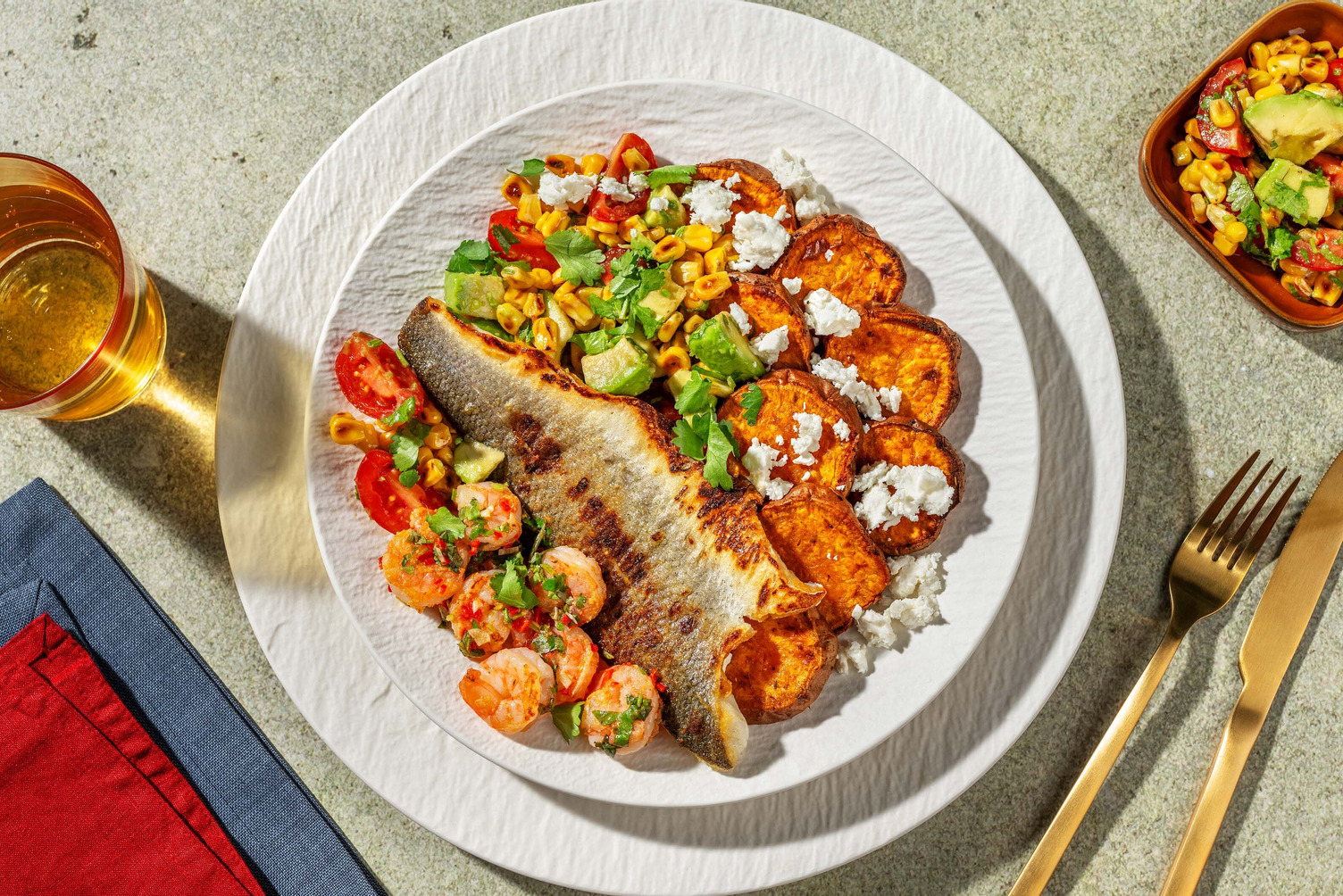 Peruvian Inspired Sea Bream and Zingy King Prawns