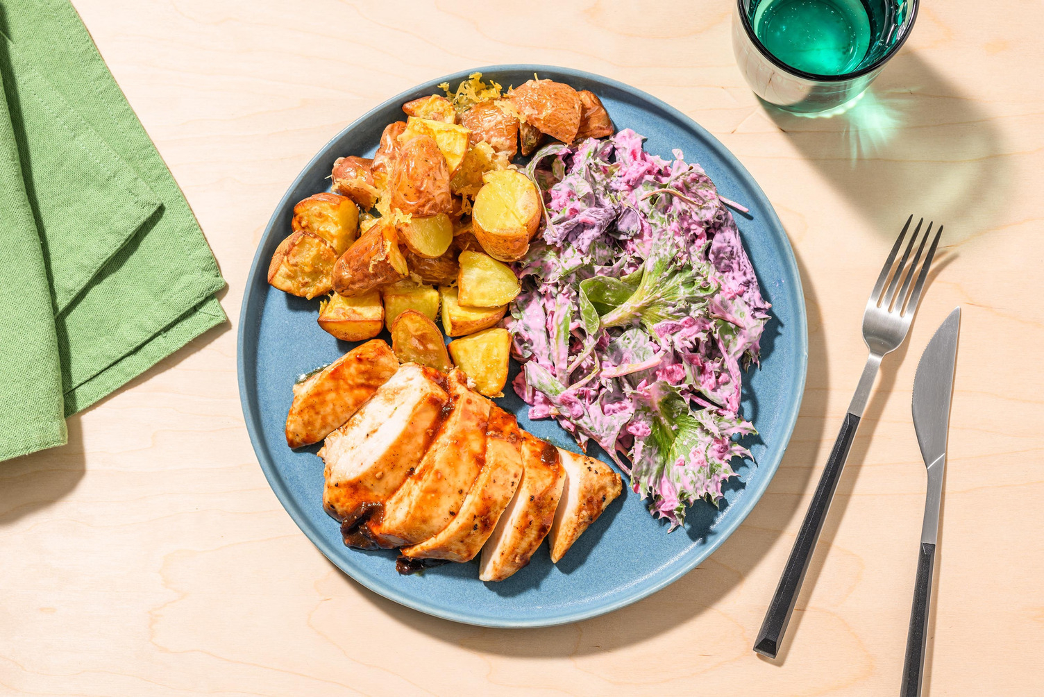 Pouletbrust mit Pflaumen-Sriracha-Sauce 