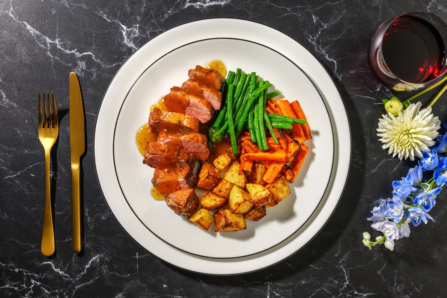 Roasted Duck Breast and Fig Sauce