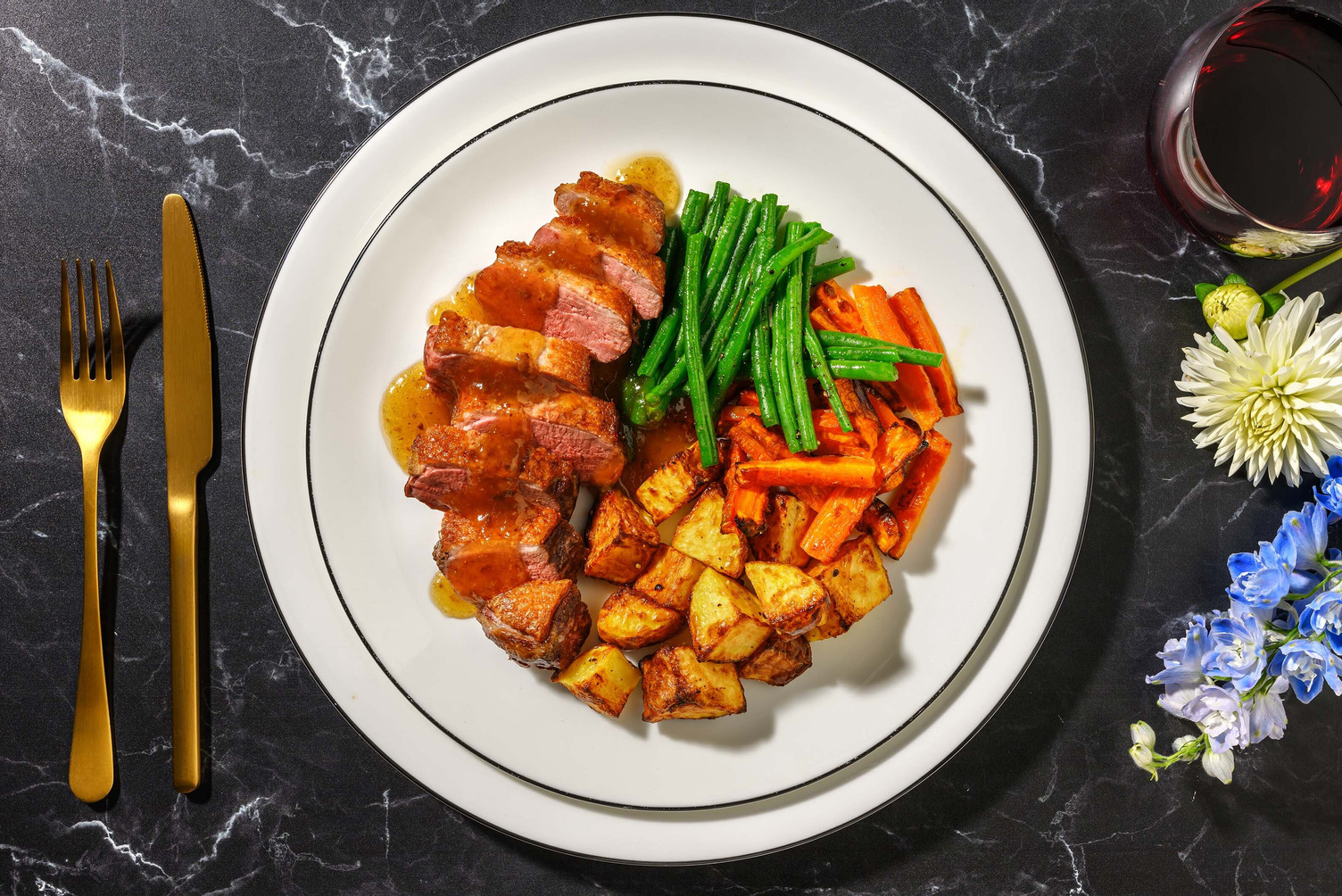 Roasted Duck Breast and Fig Sauce