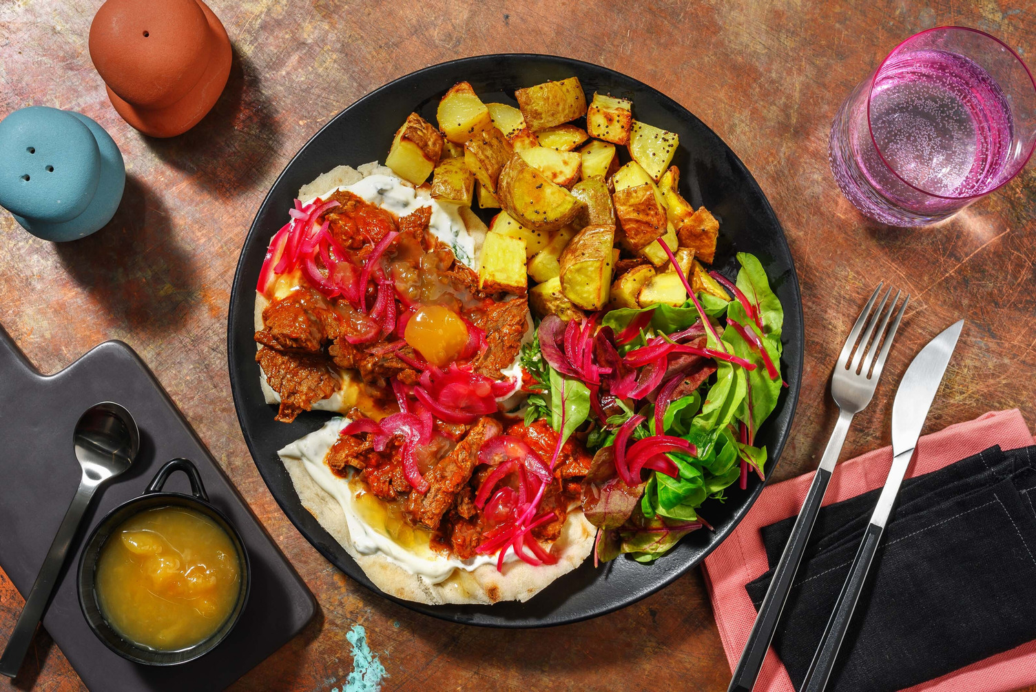 Rogan Josh Pulled Beef Loaded Naans