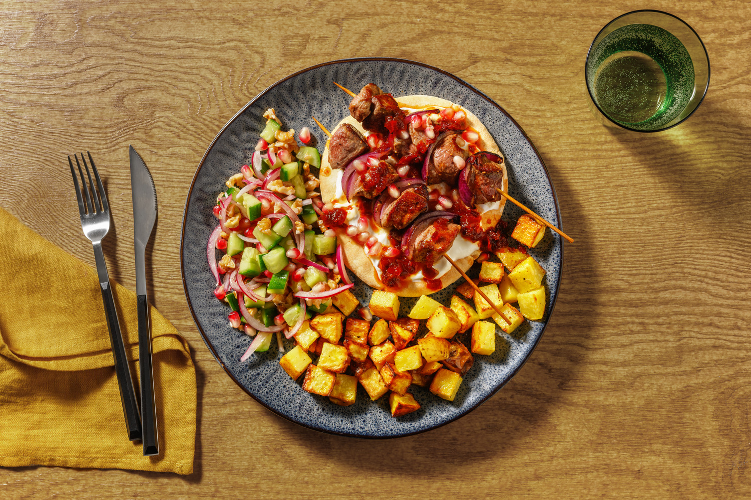 Georgian Inspired Mtsvadi Lamb Skewers