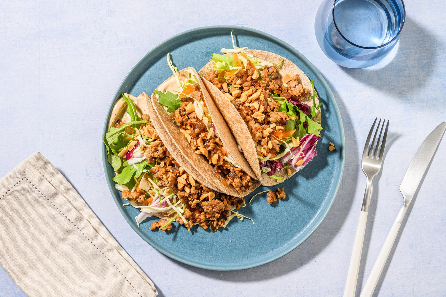 Tacos Fusion au porc haché et salade croquante