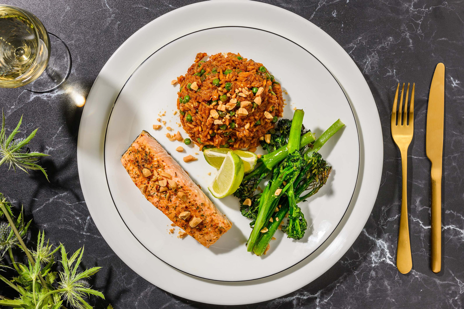 Indonesian Inspired Salmon and Crab Nasi Goreng