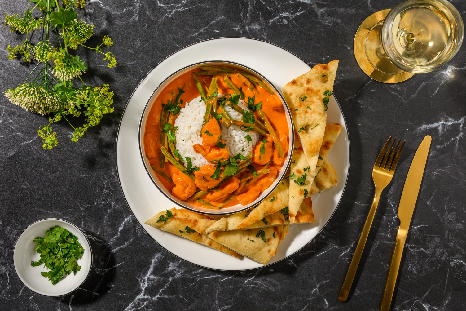 Seared Monkfish in Pasanda Curry Sauce