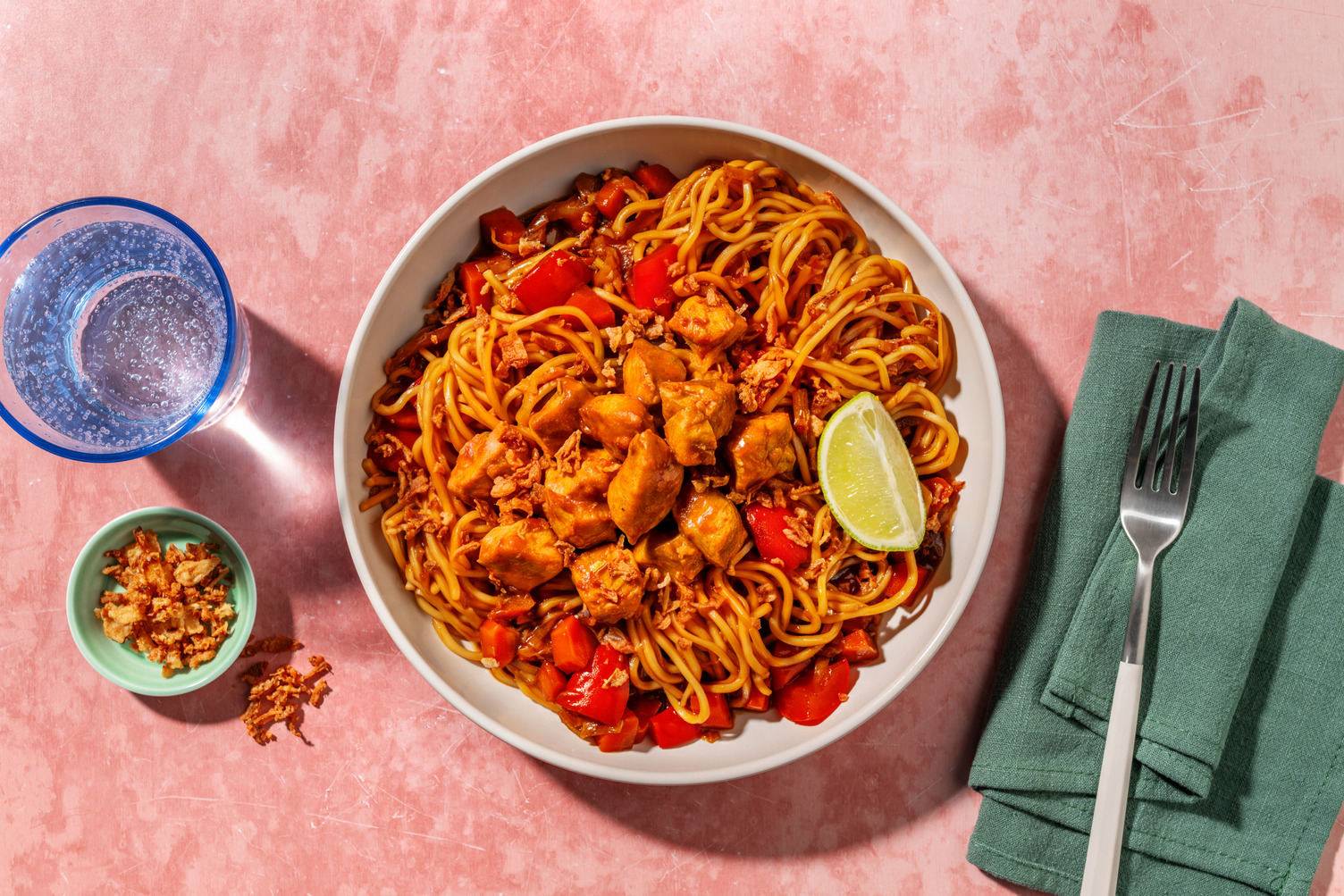 Nouilles fusion à la dinde tandoori