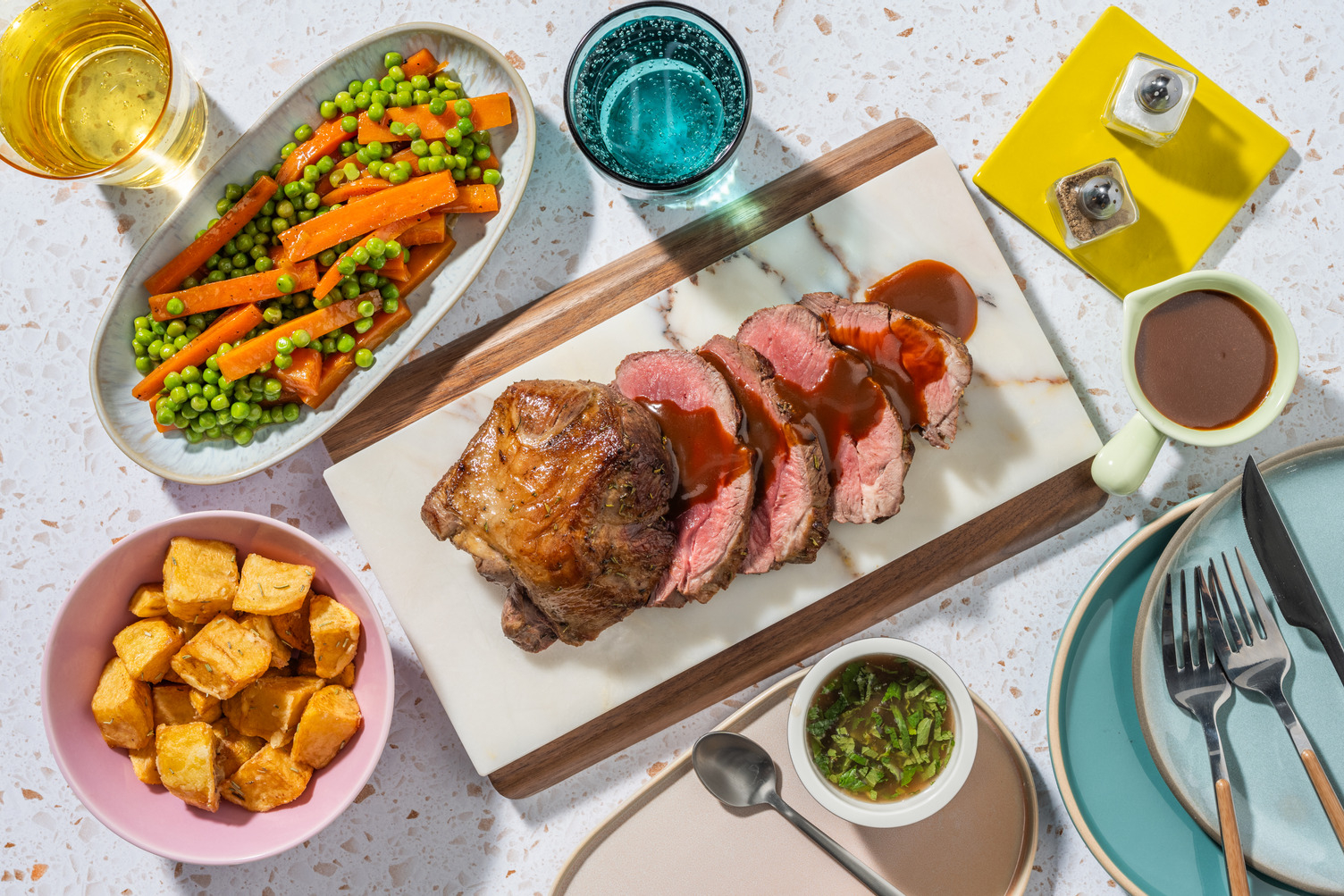 Roast Lamb and Mint Sauce