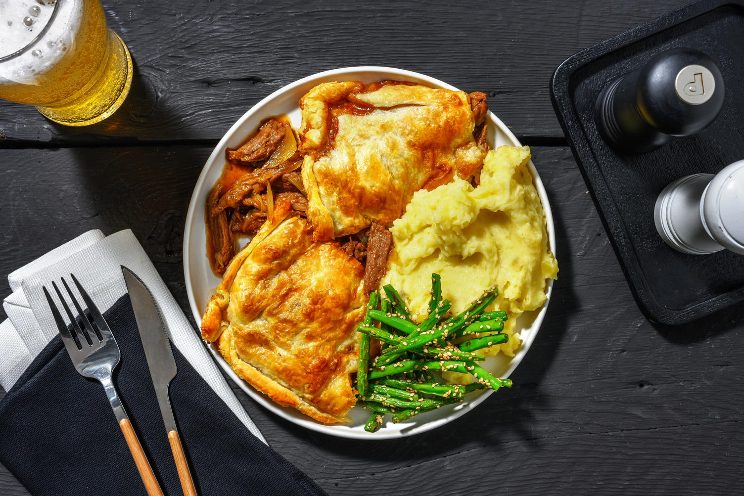 Pulled Teriyaki Beef Pie