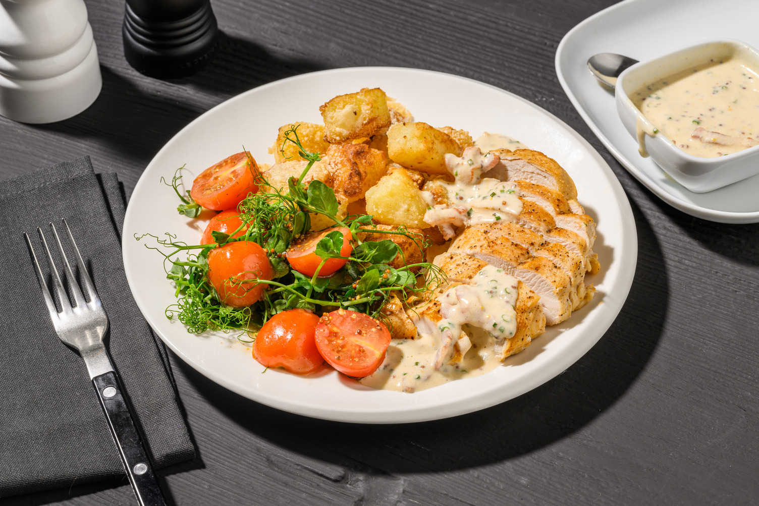 Chicken in Creamy Bacon and Chive Sauce