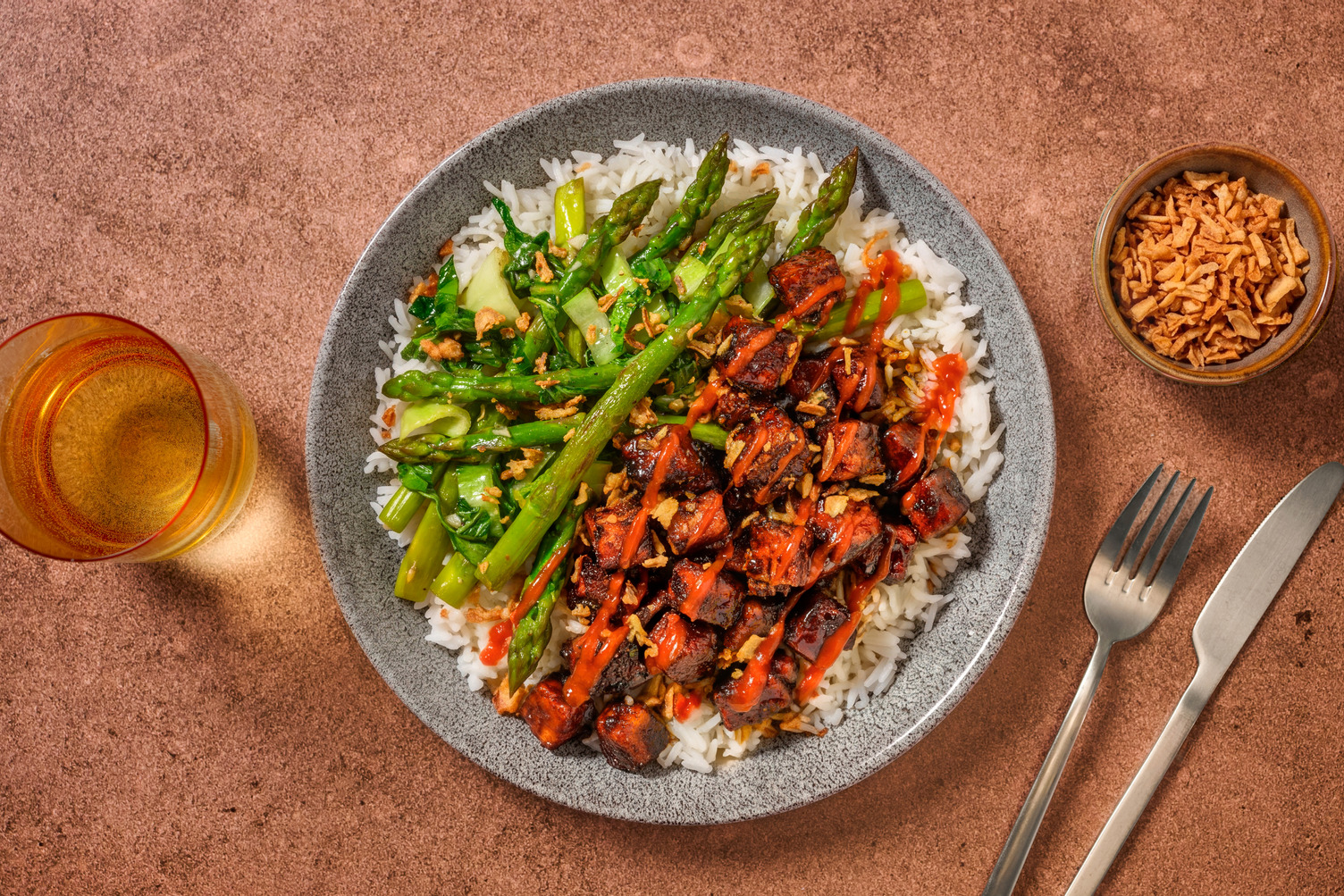 Sticky Asian Tofu & Asparagus Stir-Fry