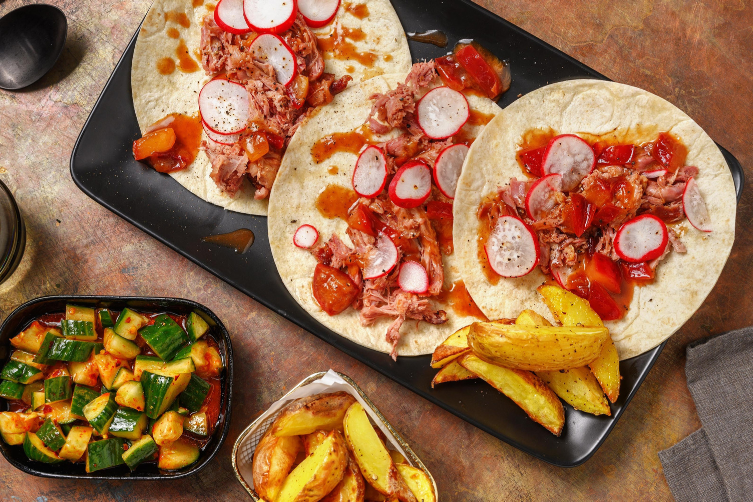 Crispy Chinese Style Duck Tacos and Plum Sauce