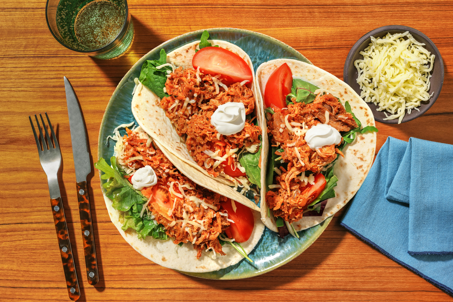 Fiery Beef & Cheddar Cheese Tacos