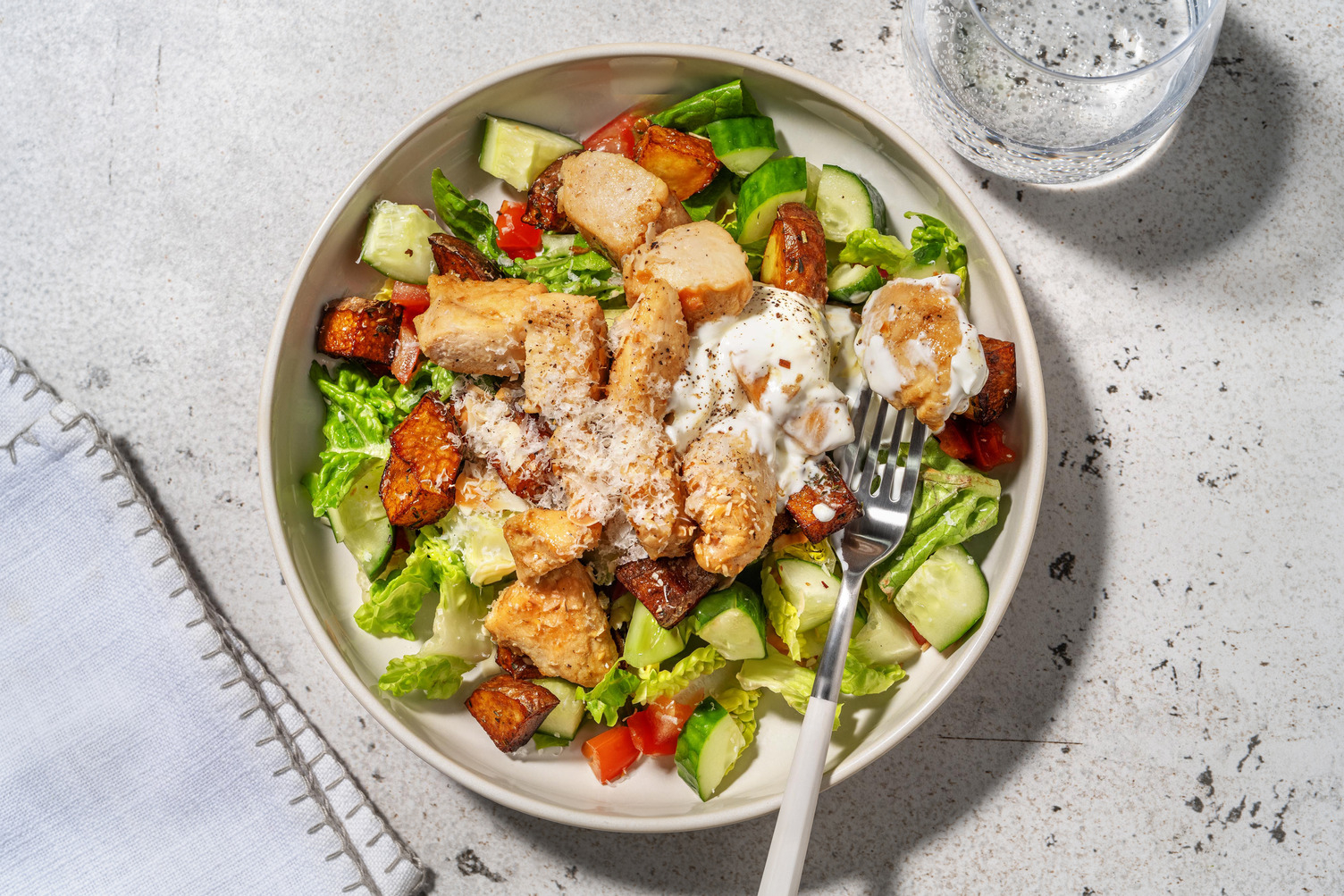 Double Greek-Style Chicken & Crispy Potato Salad