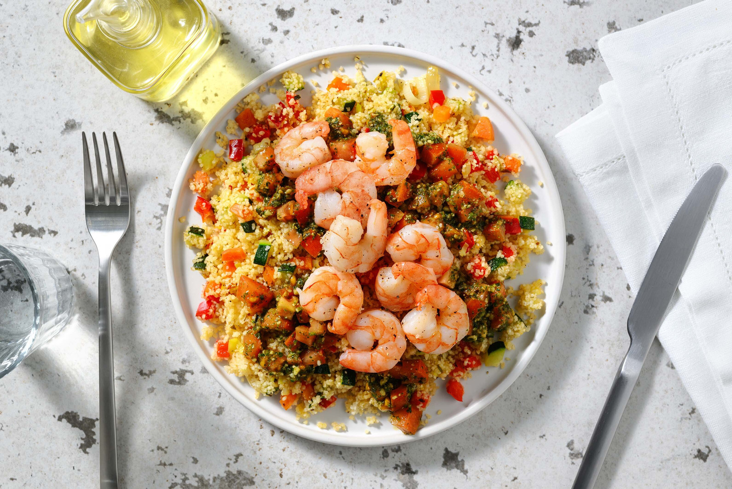 Mediterranean Shrimp Couscous