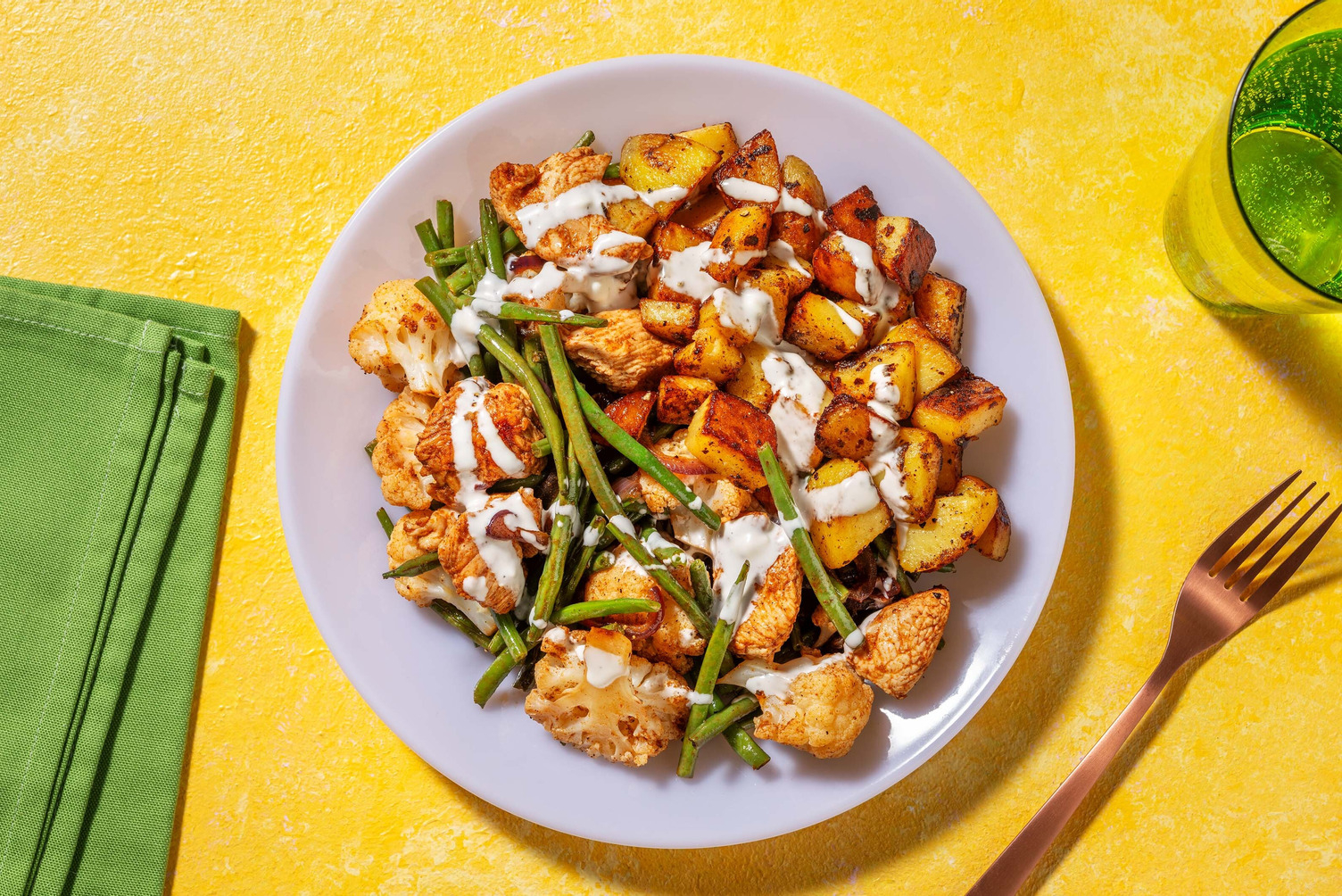 Kalkoen met harissa en bloemkool