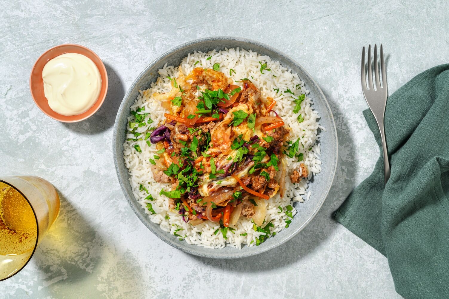 Käsige Hackpfanne Tex-Mex-Style
