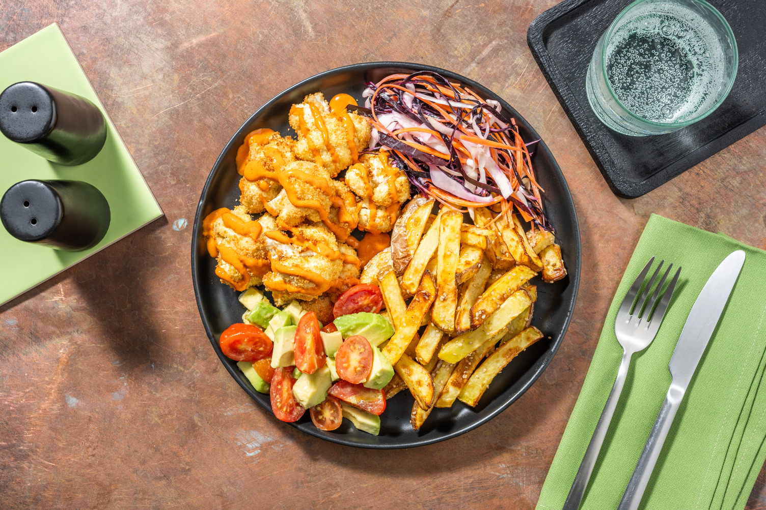 Korean Style Cheesy Cauliflower Nuggets