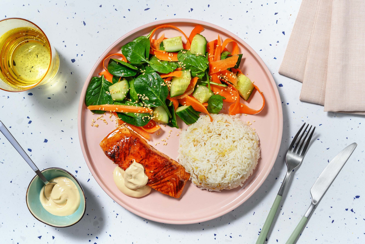 Teriyaki-glasert ørret