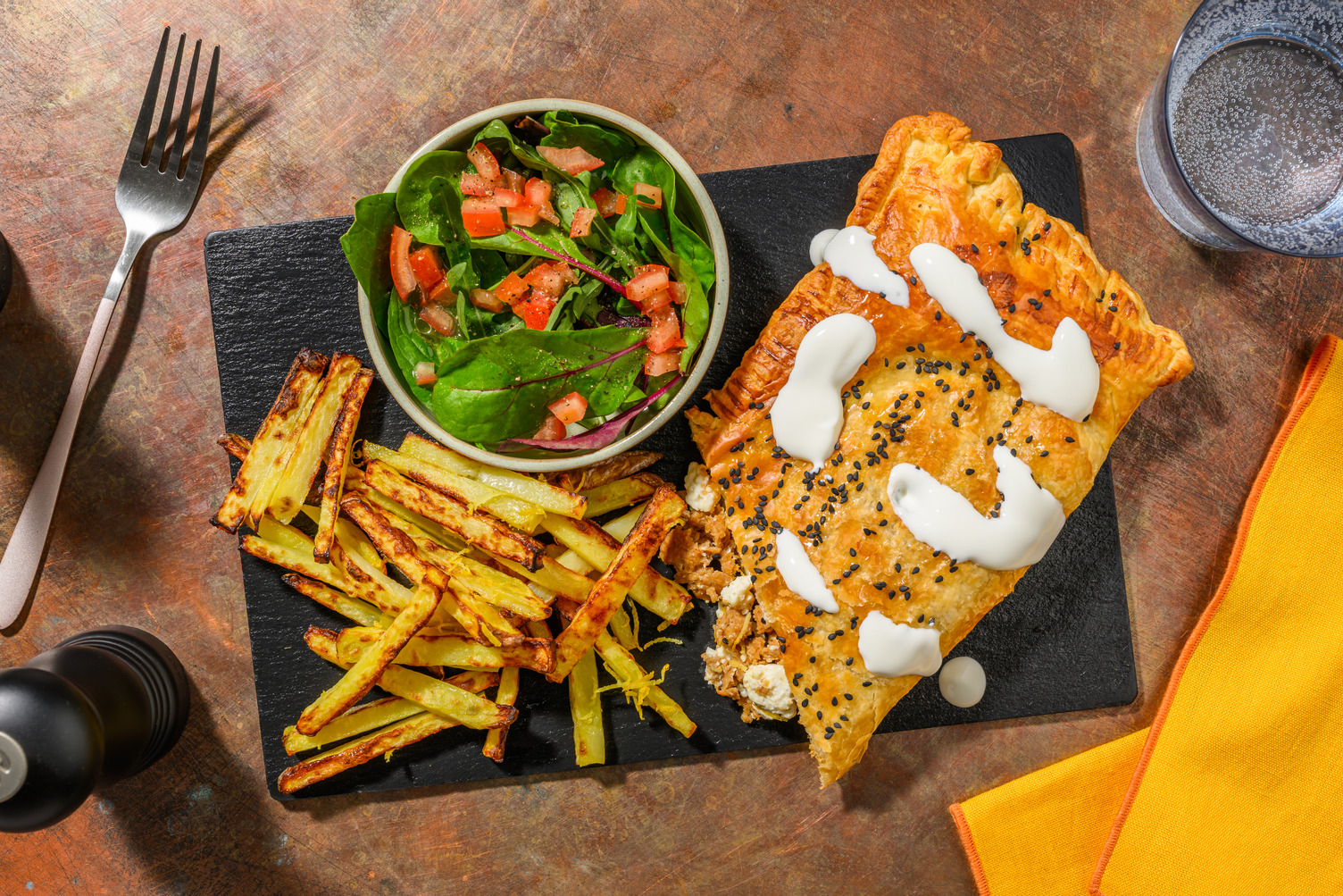 Greek Style Veggie Mince and Cheese Roll