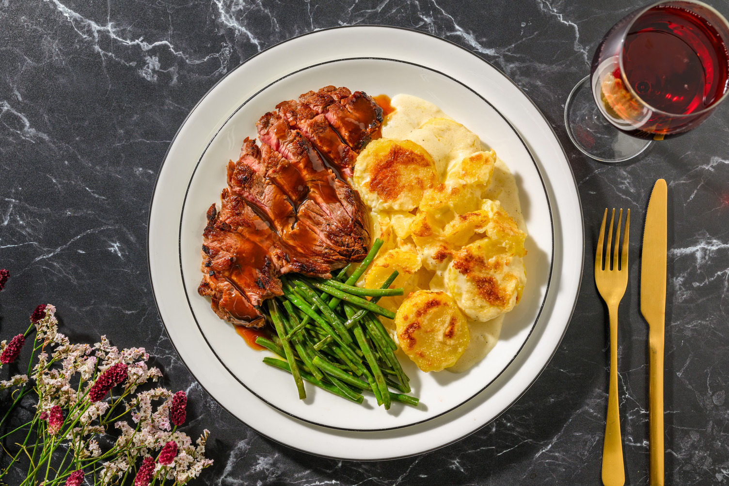 21 Day Aged Sirloin Steak and Red Wine Jus