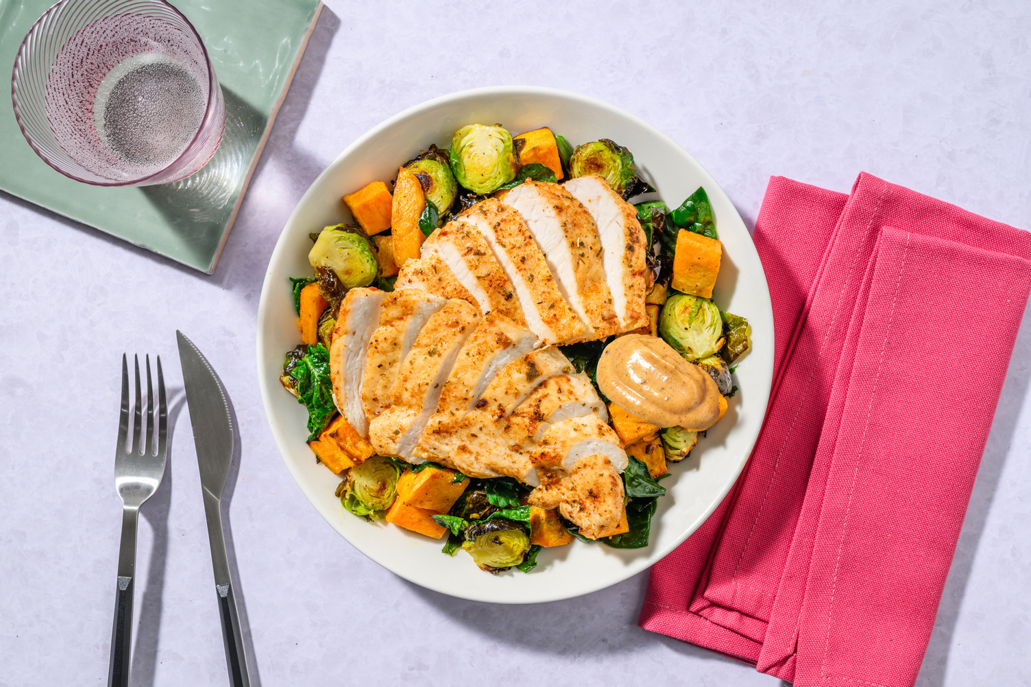 Spiced Chicken & Brussels Sprouts Medley