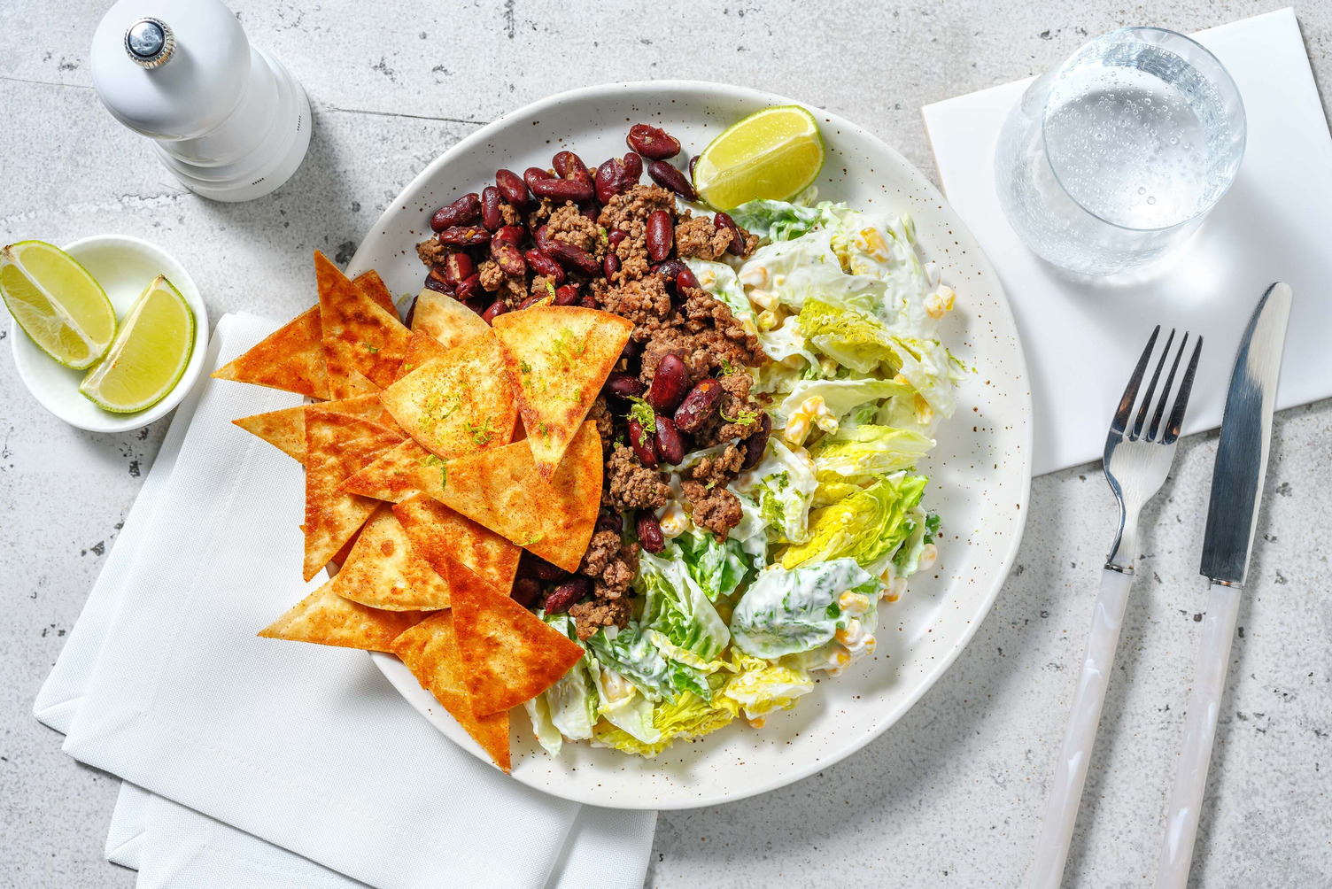 Bohnensalat mit Bio-Hackfleisch