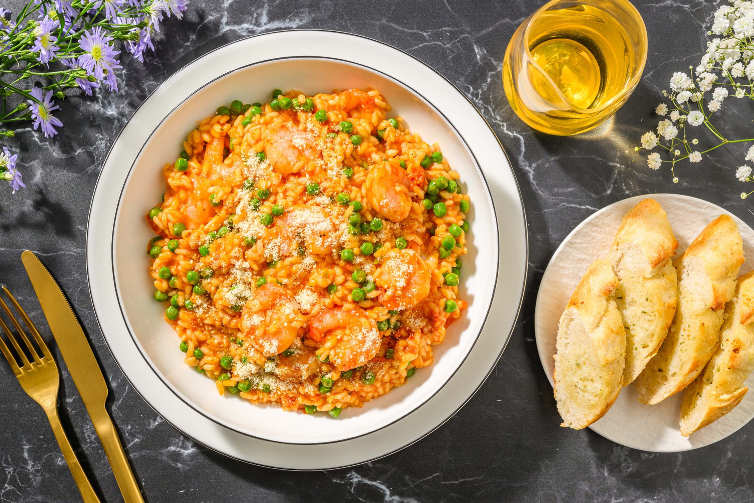 Easy Large King Prawn & Chorizo Baked Rice