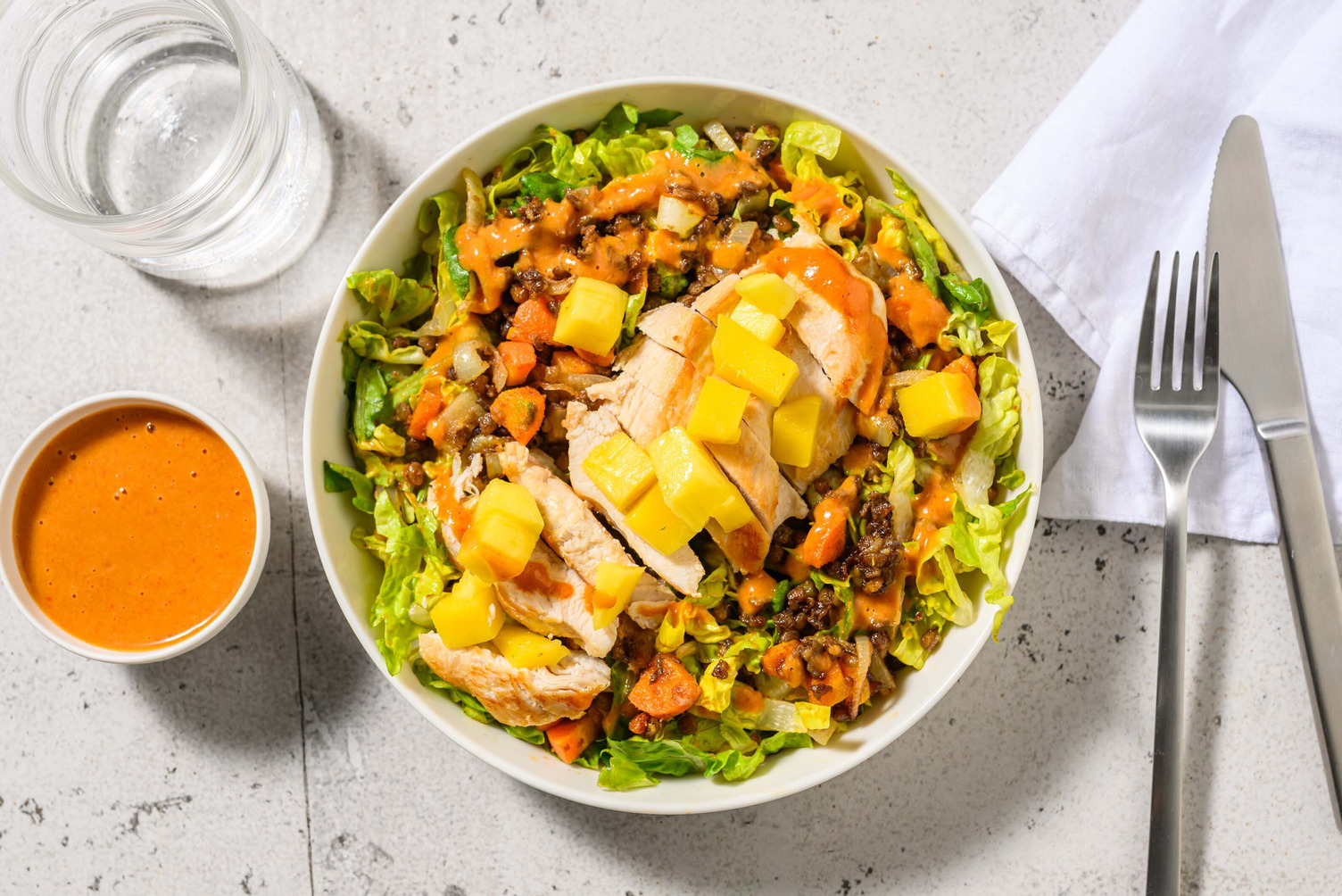Thai Mango Linsensalat mit Poulet 