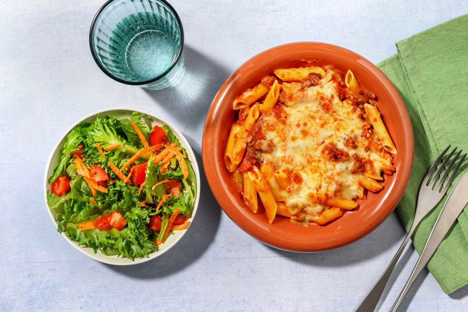 Easy Cheesy Pork Bolognese Pasta Bake