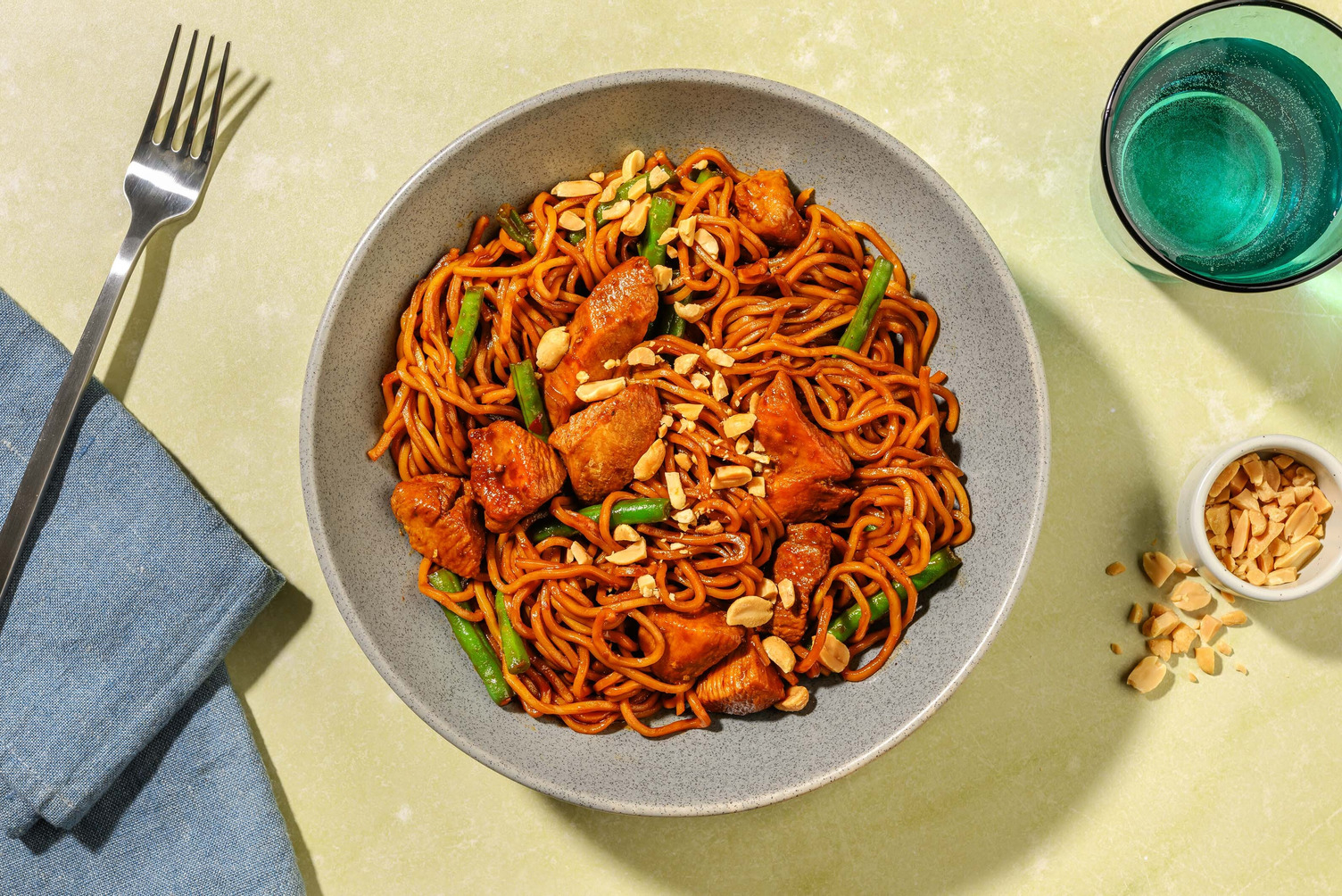 Sweet and Sticky Honey Sambal Chicken Noodles