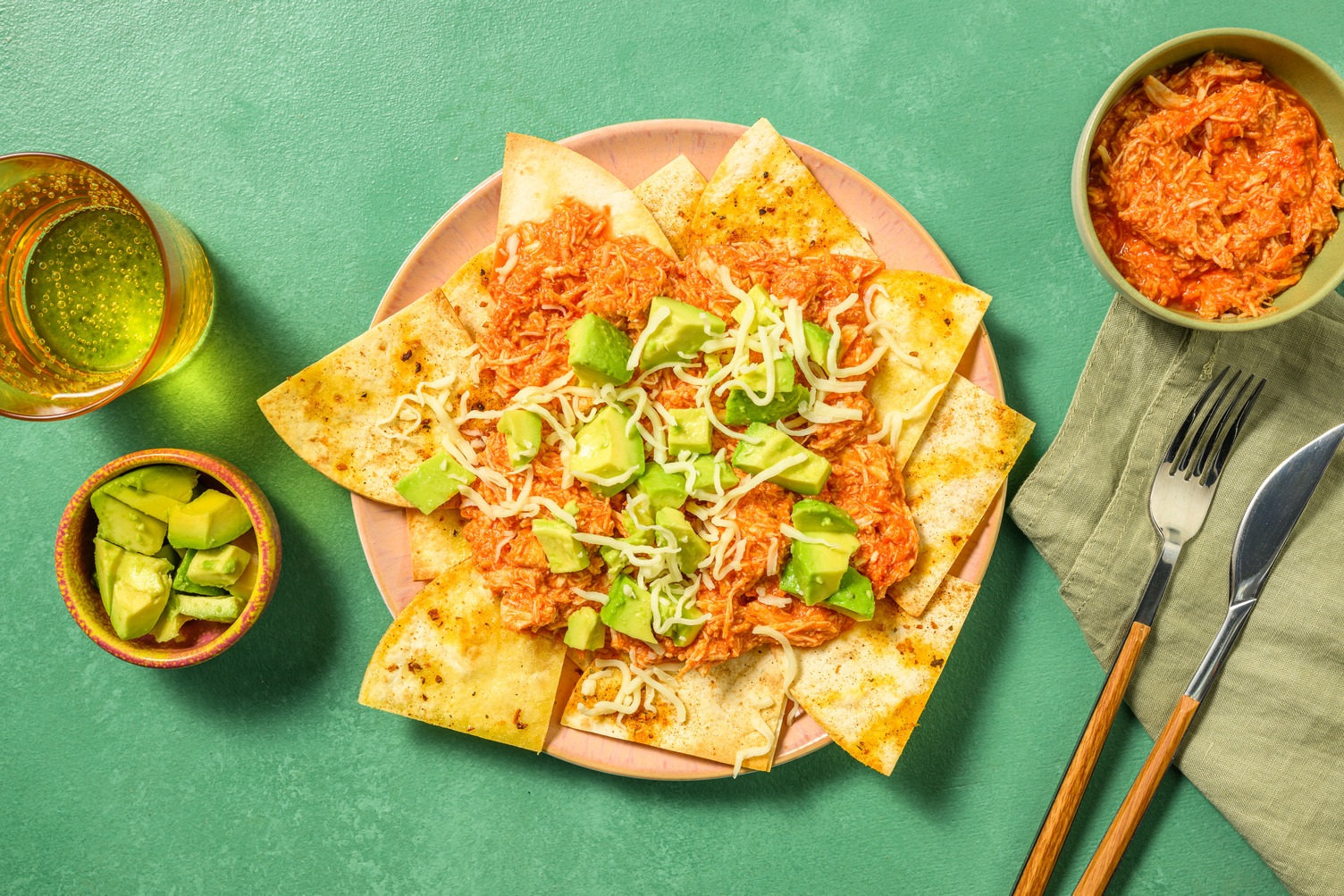 Chipotle Pulled Chicken Loaded Nachos