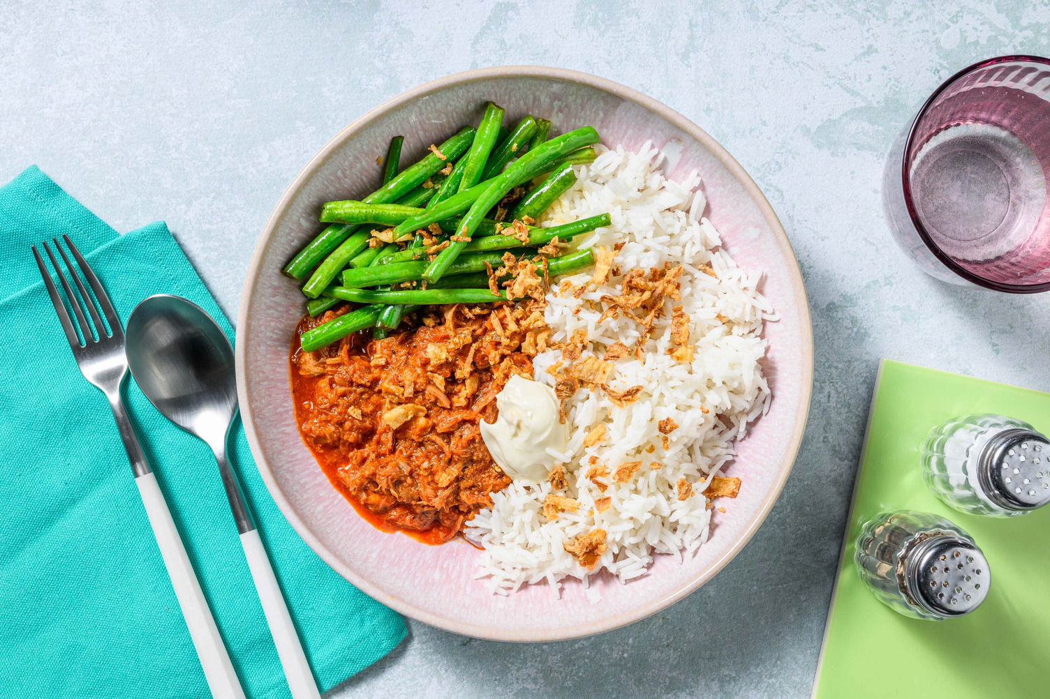 Honey Gochujang Pulled Chicken Rice Bowl