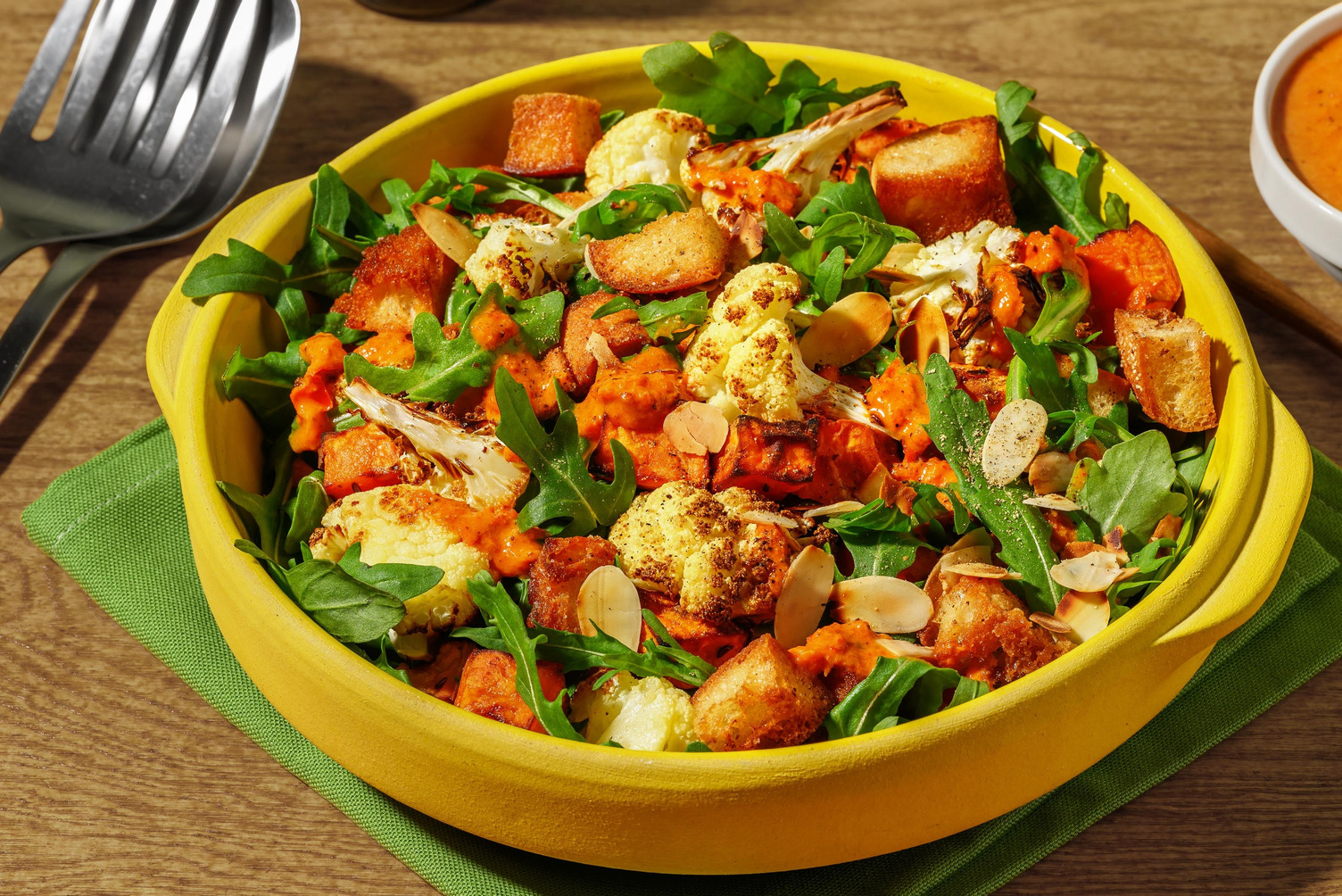 Romesco Roasted Cauliflower Salad