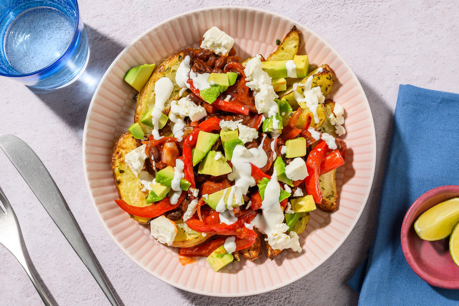 Smoky Chorizo and Bean Loaded Wedges
