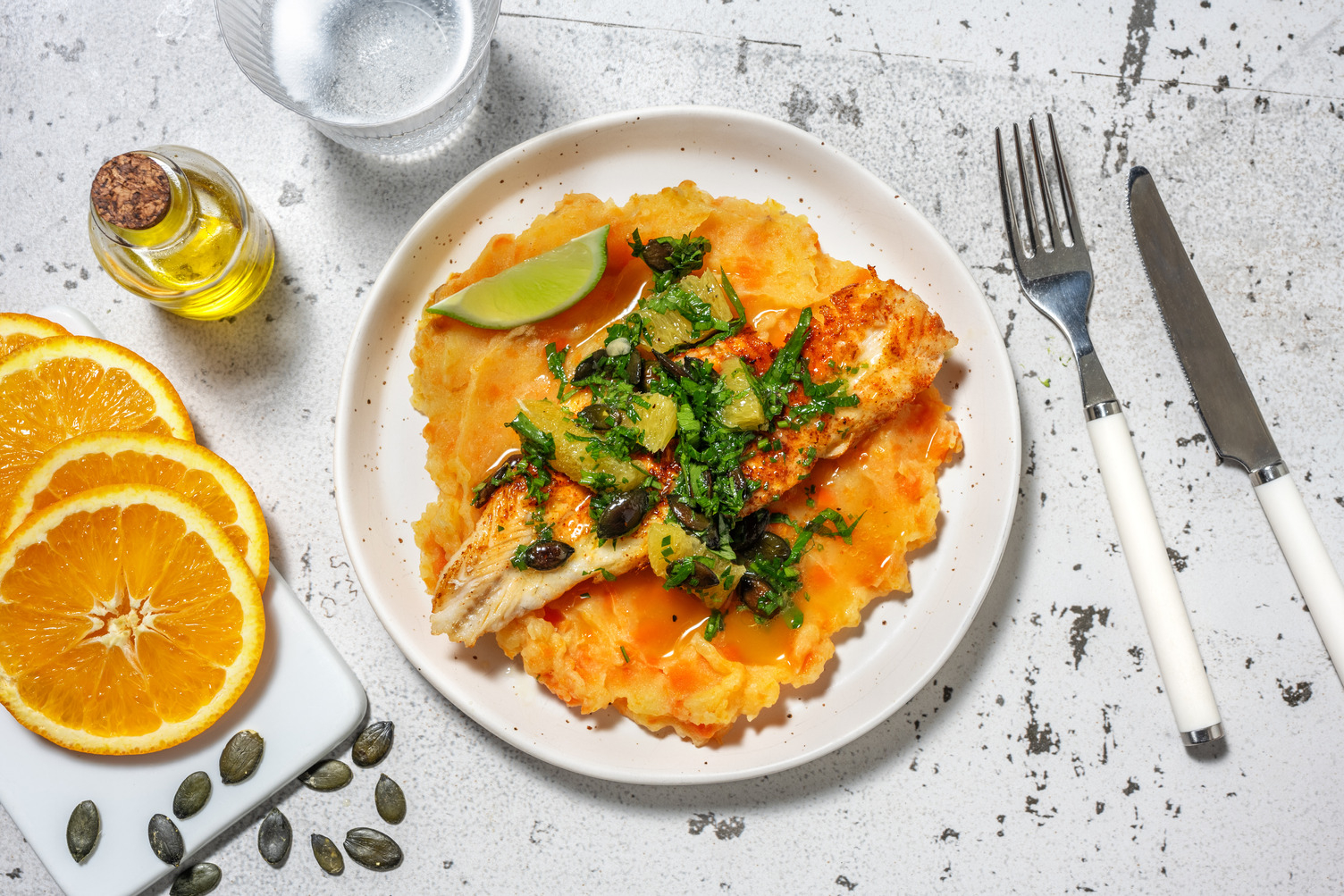 Seelachs mit Zitrus-Orangen-Gremolata