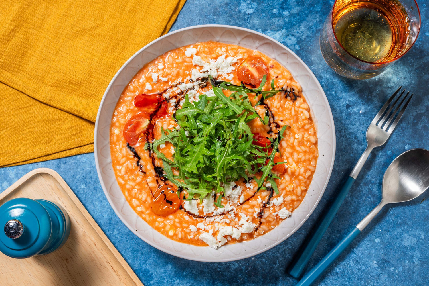 Stovetop Chicken, Goat's Cheese and Sun-Dried Tomato Risotto