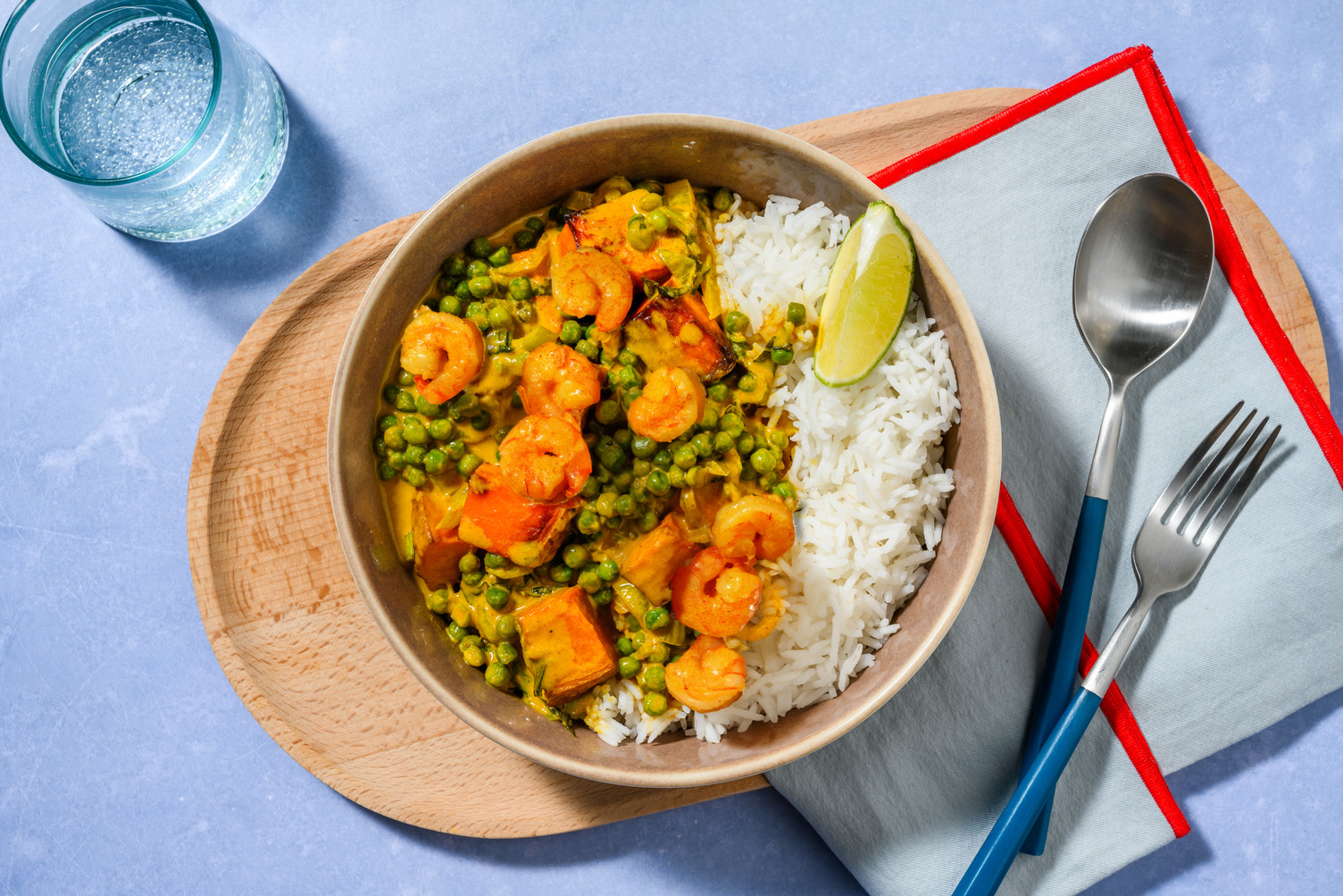 Sweet Potato and Prawn Thai Yellow Style Curry